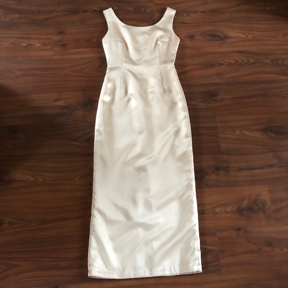 Champagne Formal Dress w/ shawl - Picture 3 of 10